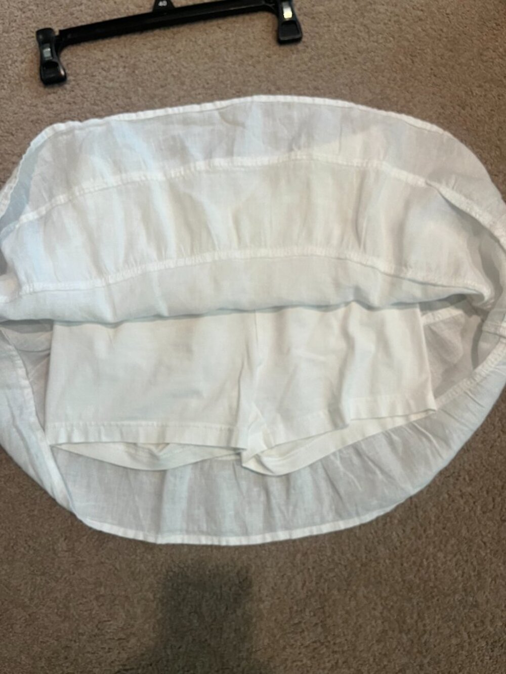 House of Harlow 1960 White Linen Tiered Mini Skirt S - Picture 3 of 3